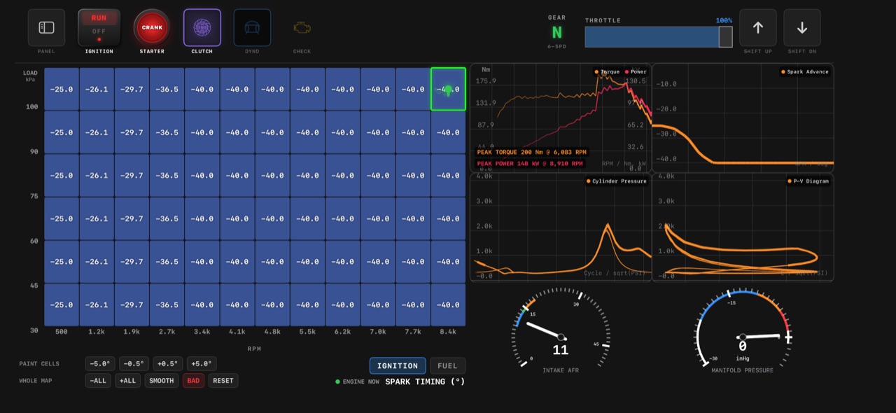 ECU map and dyno on iPhone