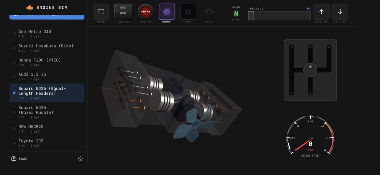 Inline engine geometry on iPhone