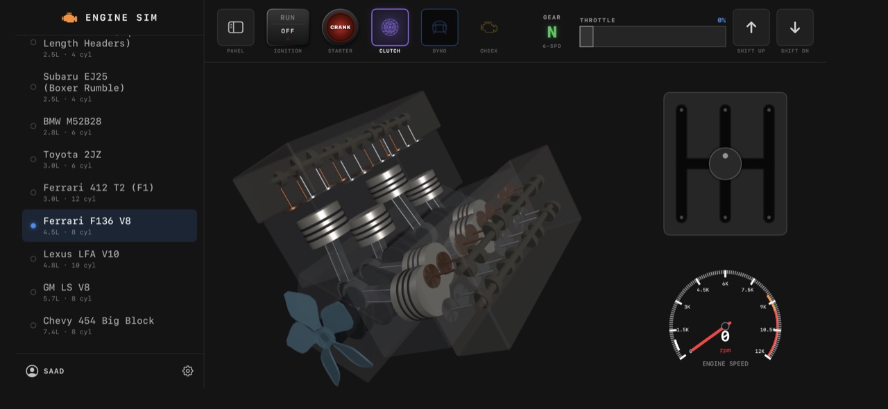V-engine geometry on iPhone